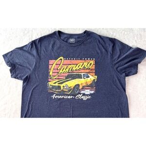 Camaro Classic Car T-Shirt Detroit Power Retro Style Mens Size‎ L GM Licensed